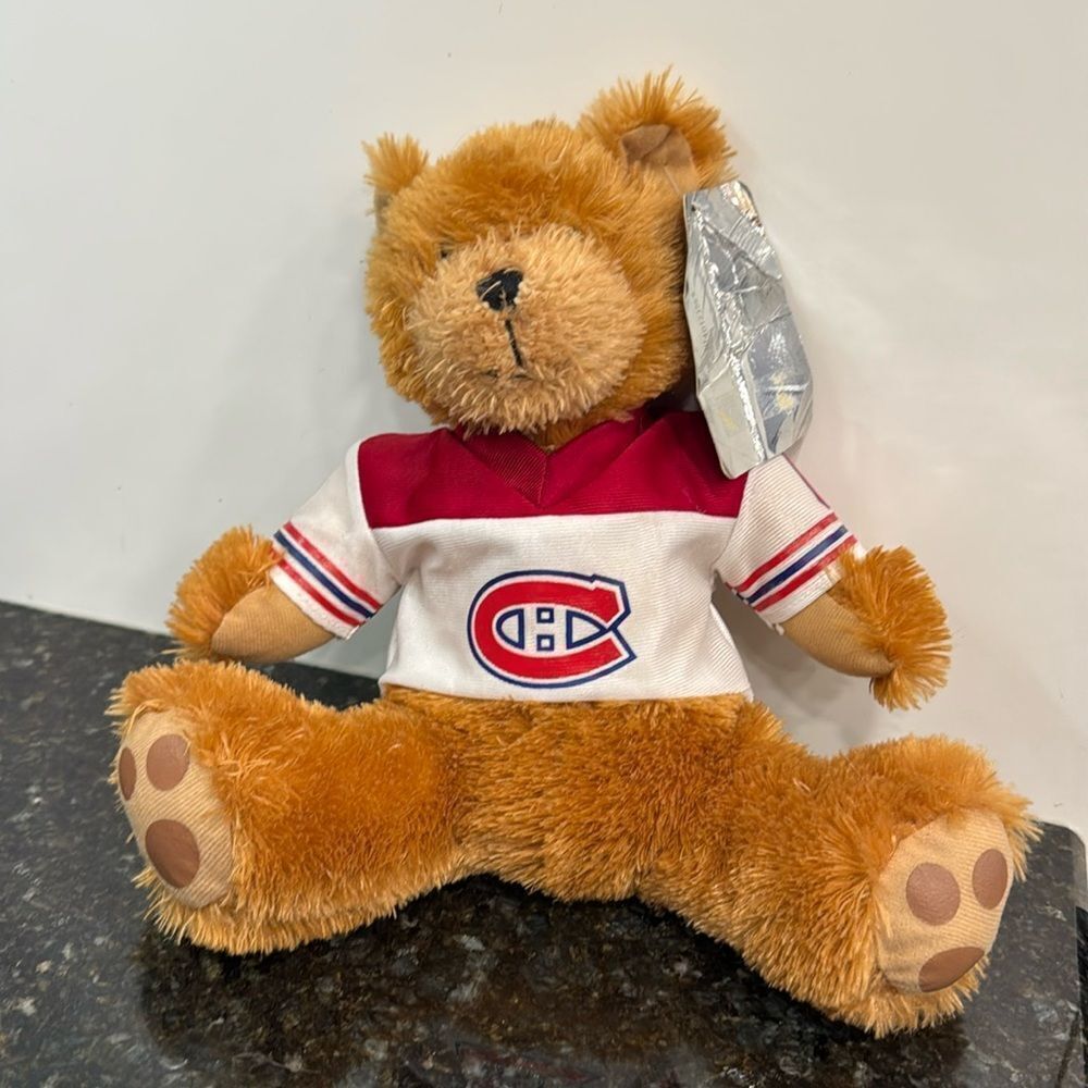 Montreal Canadiens Plush Teddy Bear w/ jersey & tags, 2009 NHL / Good Stuff